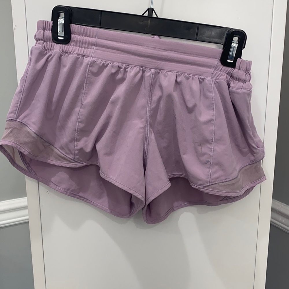 Light purple lululemon shorts